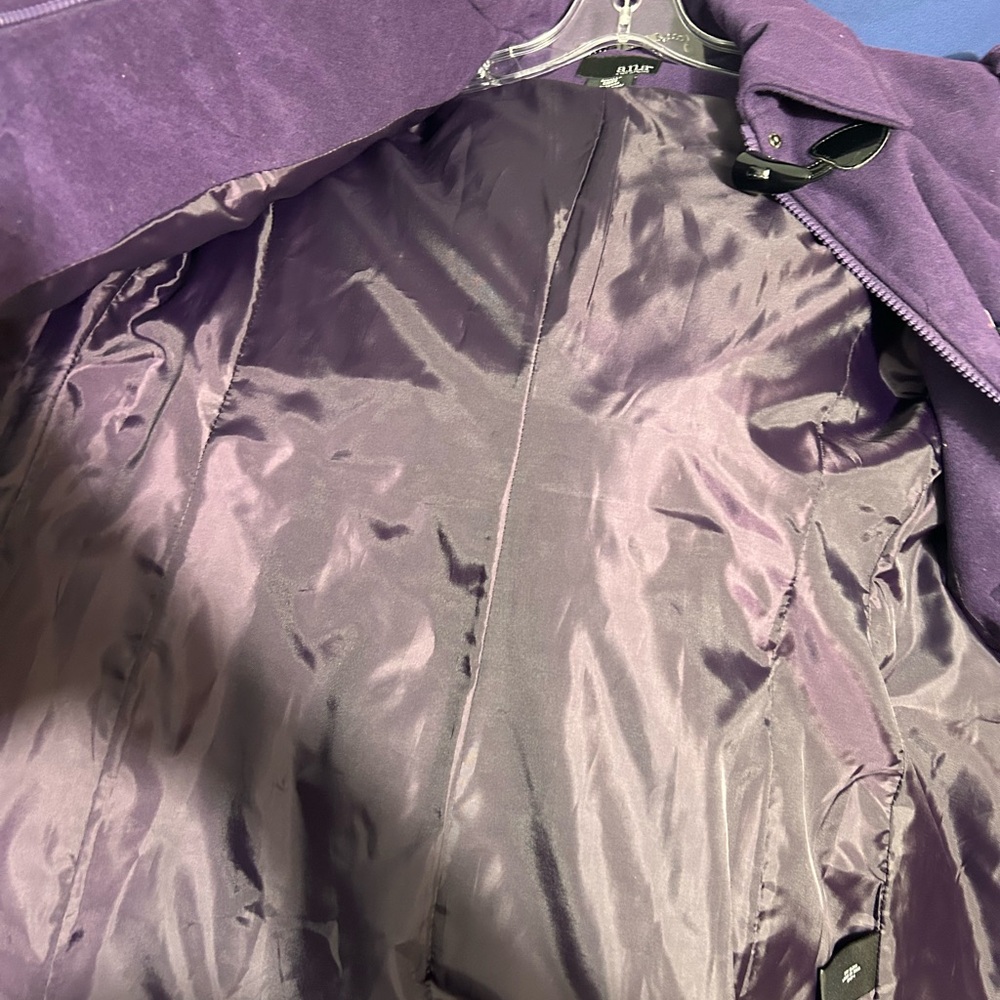 Ana purple Pea Coat size small - Picture 8 of 10